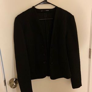 Collarless Black Blazer